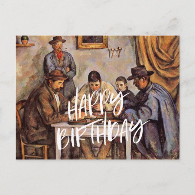 The Card Players, Happy Birthday (Front)