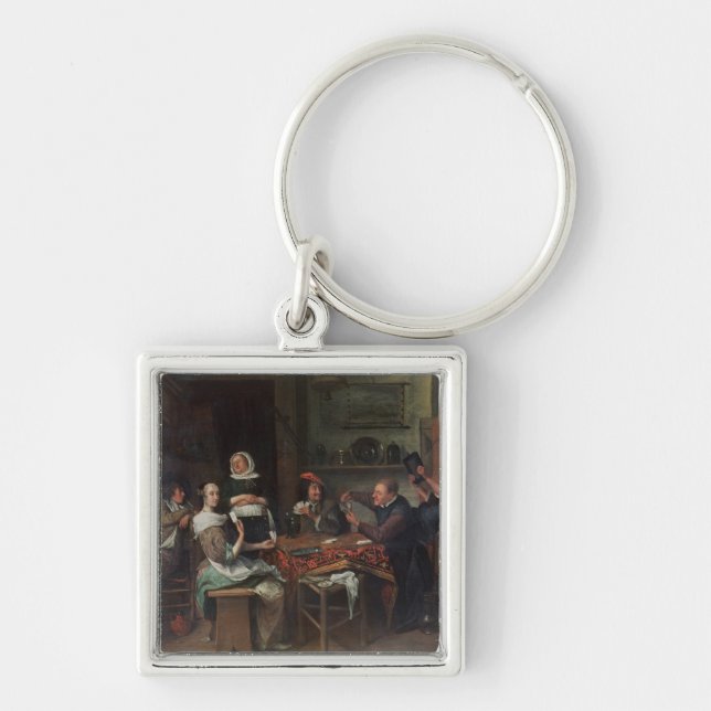 The Card Players Keychain (Front)
