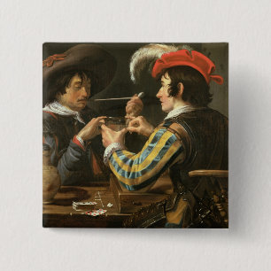 The Card Players Pinback Button