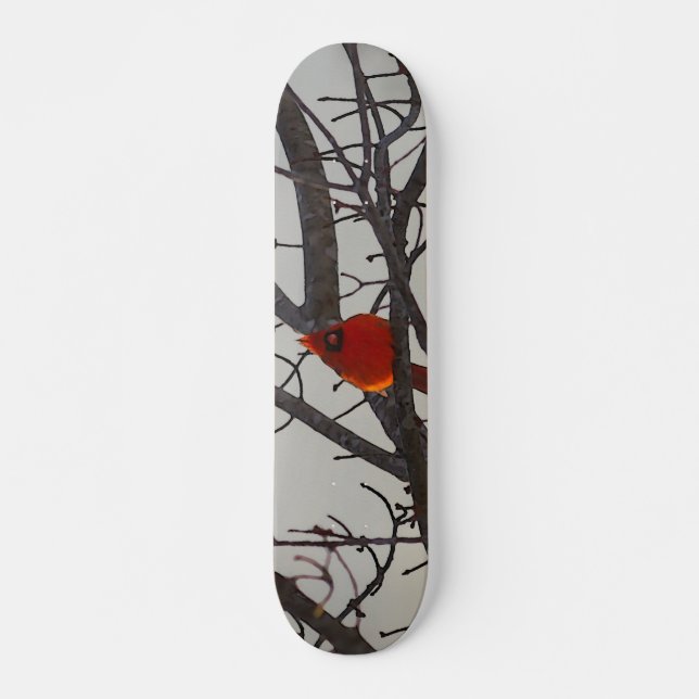 The Cardinal In The Morning Skateboard Deck (Front)