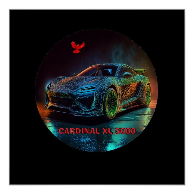The Cardinal XL5000 Elite Sports Car Poster (Front)