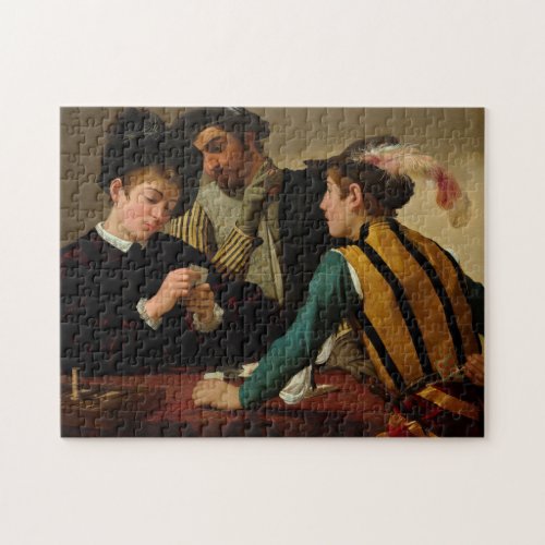 The Cardsharps 1595 by Caravaggio Jigsaw Puzzle