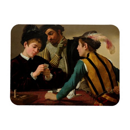The Cardsharps 1595 by Caravaggio Magnet