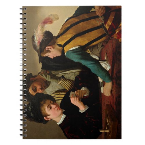 The Cardsharps 1595 by Caravaggio Notebook