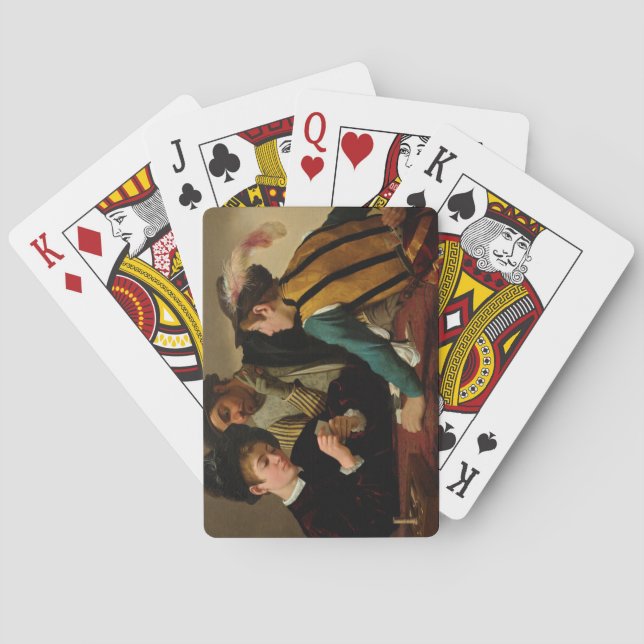 The Cardsharps, 1595 by Caravaggio Poker Cards (Back)
