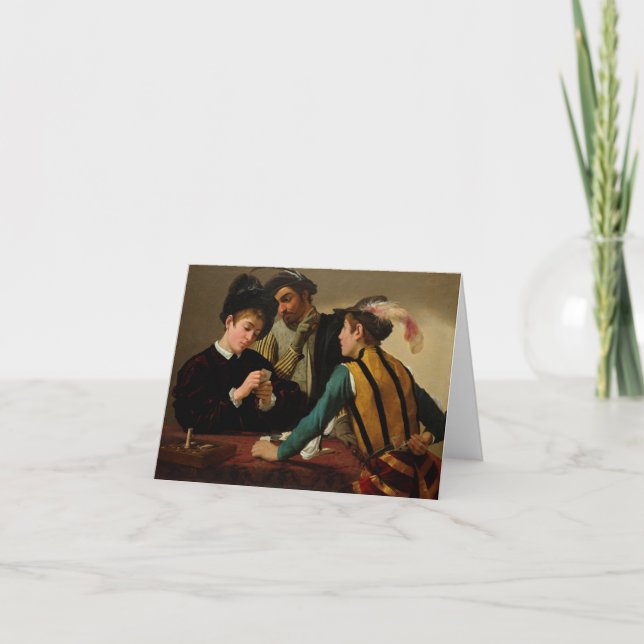 The Cardsharps by Caravaggio Thank You Card (Front)