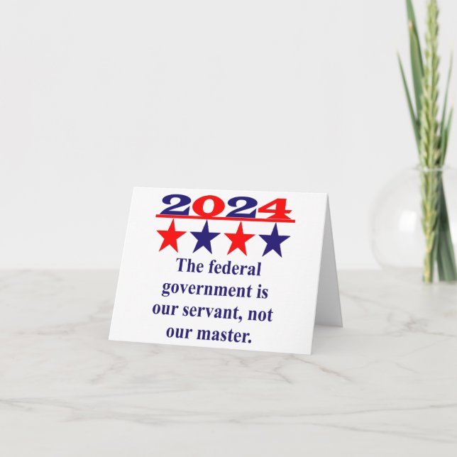 The Care Of Human Life - Political Quote  Card (Front)