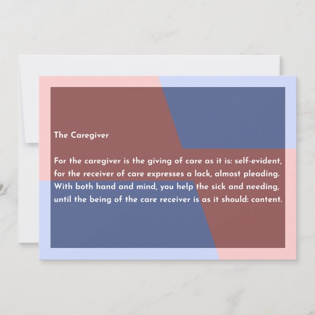 The Caregiver Thank You Card (Front)