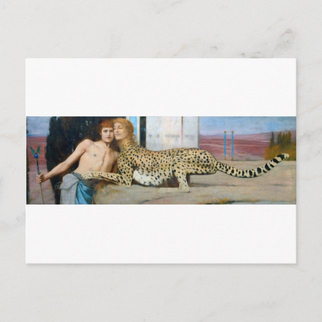 The Caresses, Fernand Khnopff Postcard (Front)