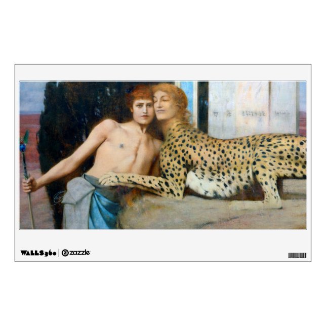 The Caresses, Fernand Khnopff Wall Decal (Front)