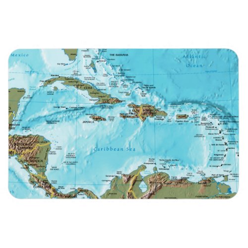 The Caribbean map Magnet