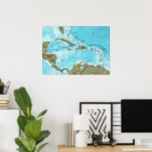 The Caribbean (map) Poster (Home Office)