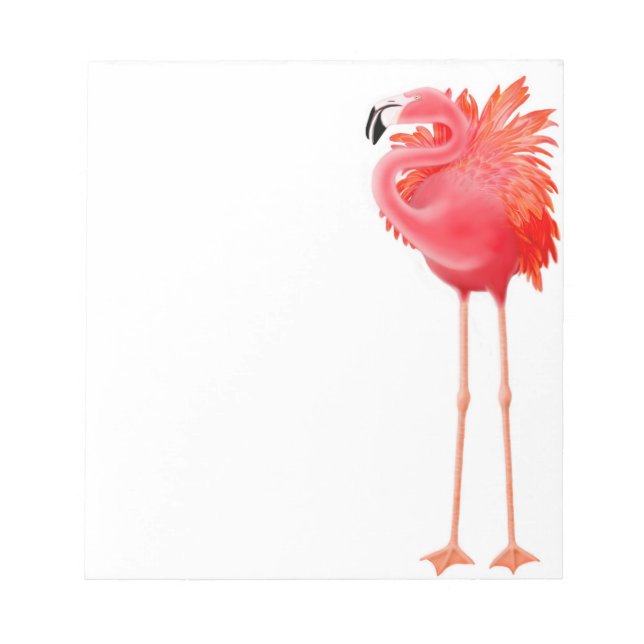 The Caribbean Pink Flamingo Notepad (Front)
