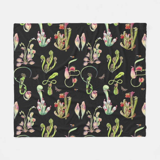 The Carnivores Wrapping Paper Fleece Blanket (Front (Horizontal))