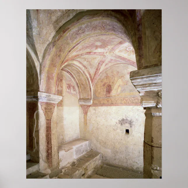 The Carolingian frescoes in the inner crypt Poster | Zazzle
