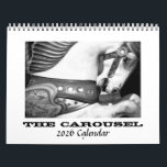 The Carousel 2026 Calendar<br><div class="desc">2026 calendar featuring black and white images of carousel horses by photographer Joanne Mariol.</div>