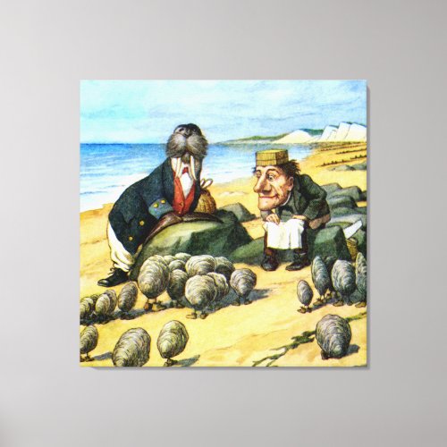 The Carpenter and the Walrus in Wonderland Canvas Print