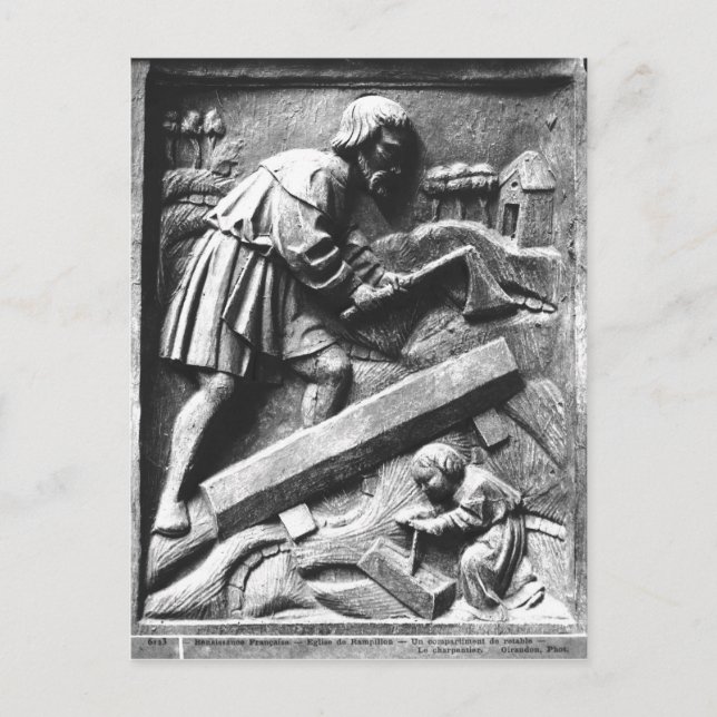 The Carpenter, detail from an altarpiece Postcard (Front)