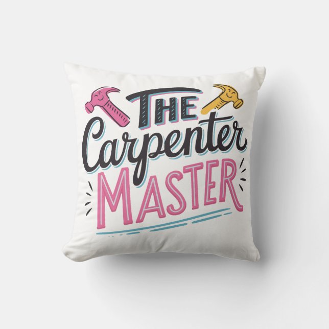 The Carpenter Master Throw Pillow (Front)
