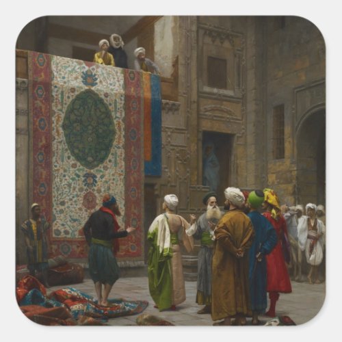 The Carpet Merchant c1887 oil on canvas Square Sticker