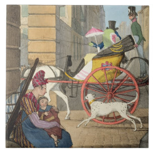The carriage entrance, from 'Twenty-four Subjects, Ceramic Tile