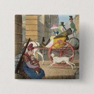 The carriage entrance, from 'Twenty-four Subjects, Pinback Button