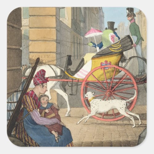 The carriage entrance from Twenty_four Subjects Square Sticker