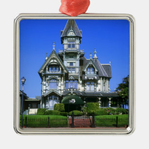 The Carson Mansion in Eureka, California Metal Ornament