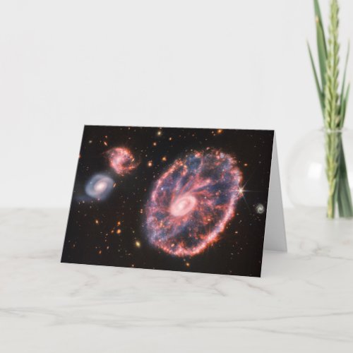 The Cartwheel Galaxy And Its Companion Galaxies Card