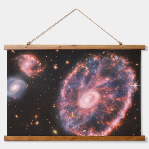 The Cartwheel Galaxy And Its Companion Galaxies Hanging Tapestry