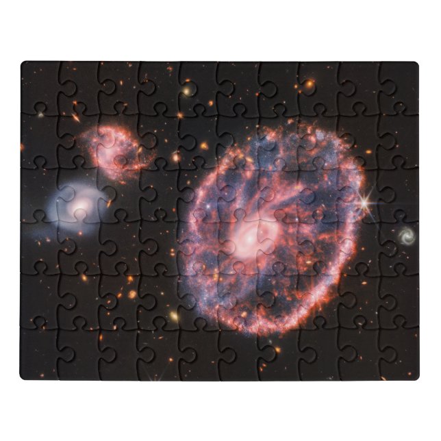 The Cartwheel Galaxy And Its Companion Galaxies. Jigsaw Puzzle (Puzzle Horizontal)