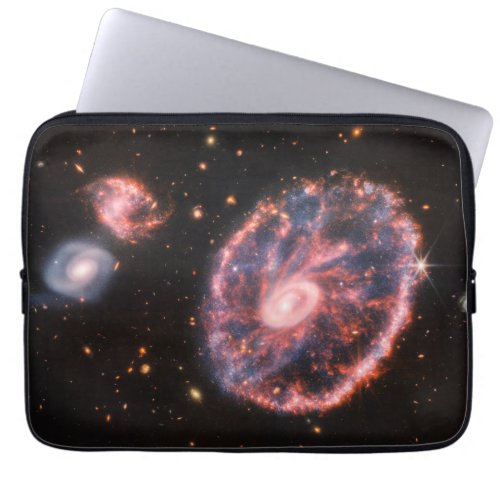 The Cartwheel Galaxy And Its Companion Galaxies Laptop Sleeve