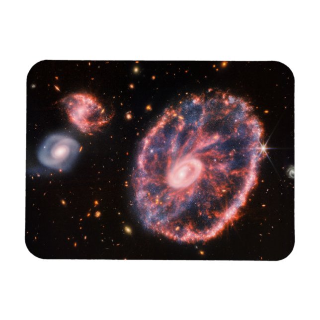 The Cartwheel Galaxy And Its Companion Galaxies. Magnet (Horizontal)