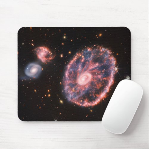 The Cartwheel Galaxy And Its Companion Galaxies Mouse Pad