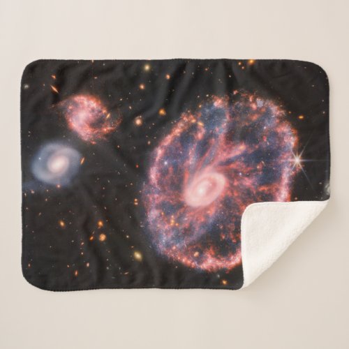 The Cartwheel Galaxy And Its Companion Galaxies Sherpa Blanket