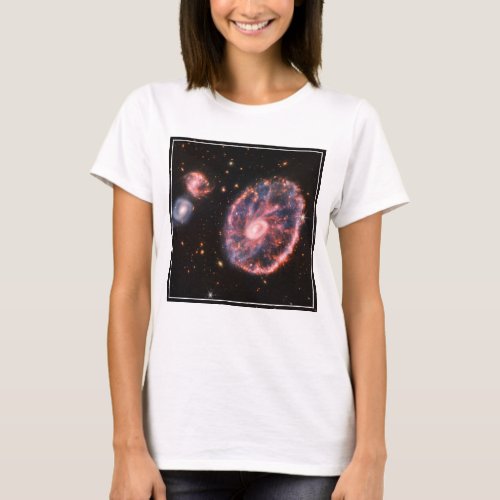 The Cartwheel Galaxy And Its Companion Galaxies T_Shirt