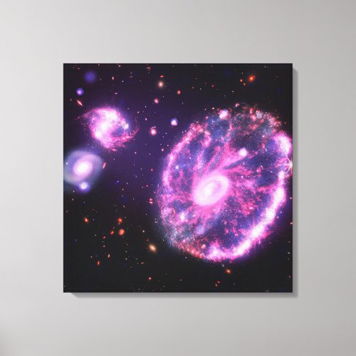 The Cartwheel Galaxy  Hubble  JWST Canvas Print