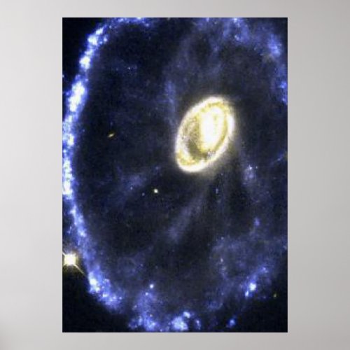 The Cartwheel Galaxy_ Result of a Bulls_Eye Colli Poster