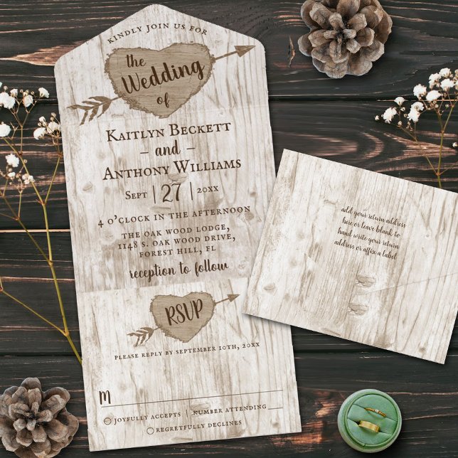The Carved Heart Tree Wedding Collection All In One Invitation (Creator Uploaded)