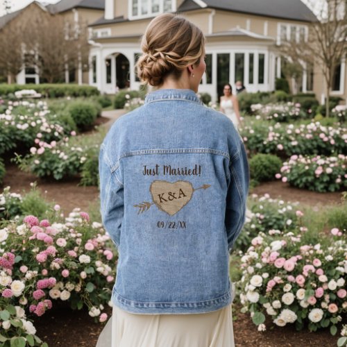 The Carved Heart Tree Wedding Collection Denim Jacket
