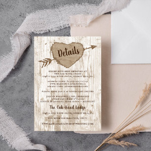 The Carved Heart Tree Wedding Collection Detail Enclosure Card