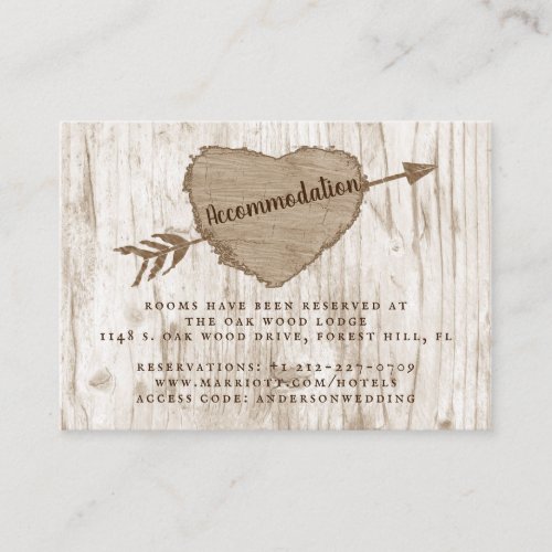 The Carved Heart Tree Wedding Collection Enclosure Card
