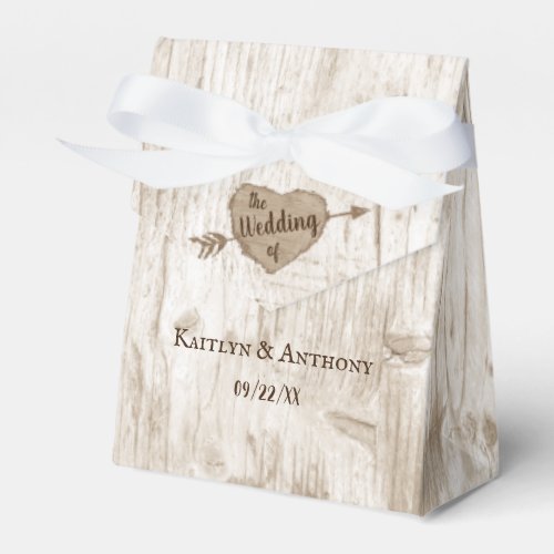 The Carved Heart Tree Wedding Collection Favor Boxes