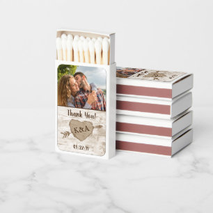 The Carved Heart Tree Wedding Collection Photo Matchboxes
