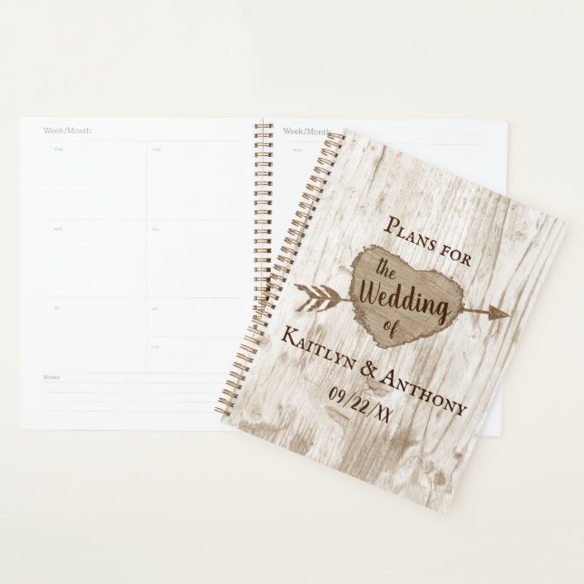 The Carved Heart Tree Wedding Collection Planner (Display)