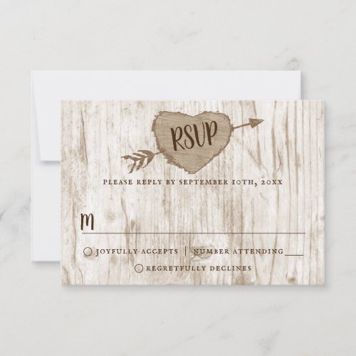 The Carved Heart Tree Wedding Collection RSVP