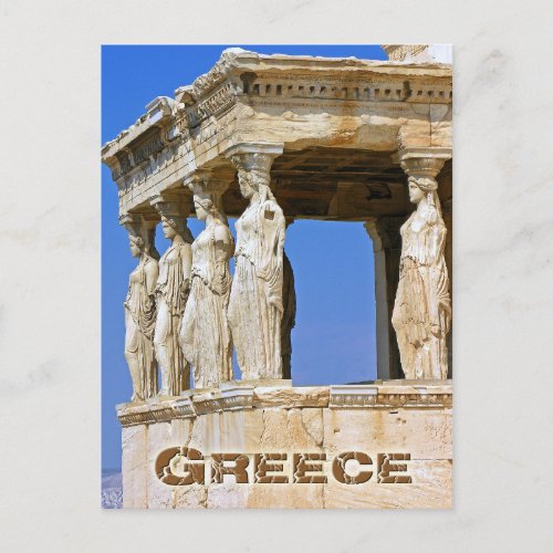 The Caryatid Porch of the Erechtheion in Athens Postcard