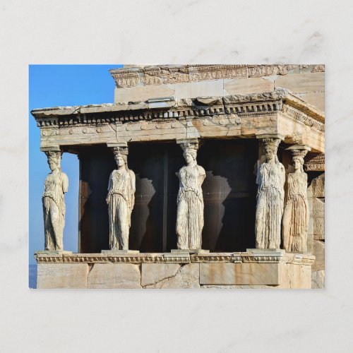 The Caryatid Porch of the Erechtheion in Athens Postcard