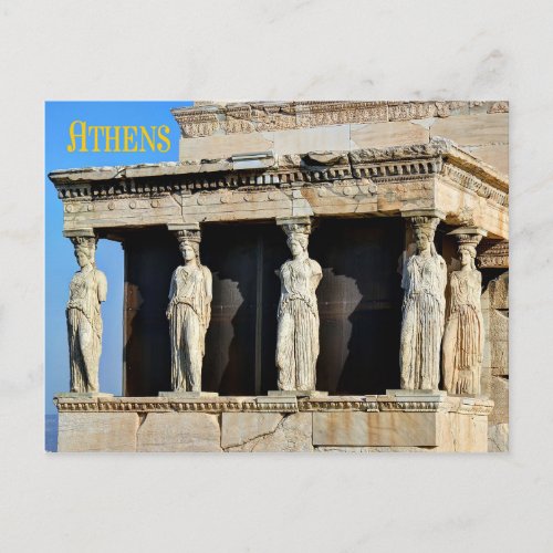 The Caryatid Porch of the Erechtheion in Athens Postcard