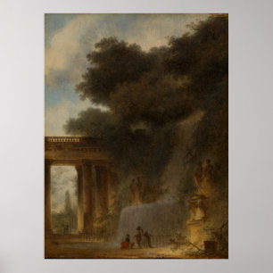 The Cascade – Fragonard Landscape Art Poster